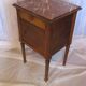 Nightstand walnut with marble top