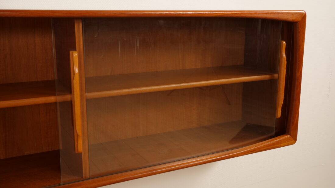 Buffet vintage | Porte coulissante en verre | Flottant | 160 cm