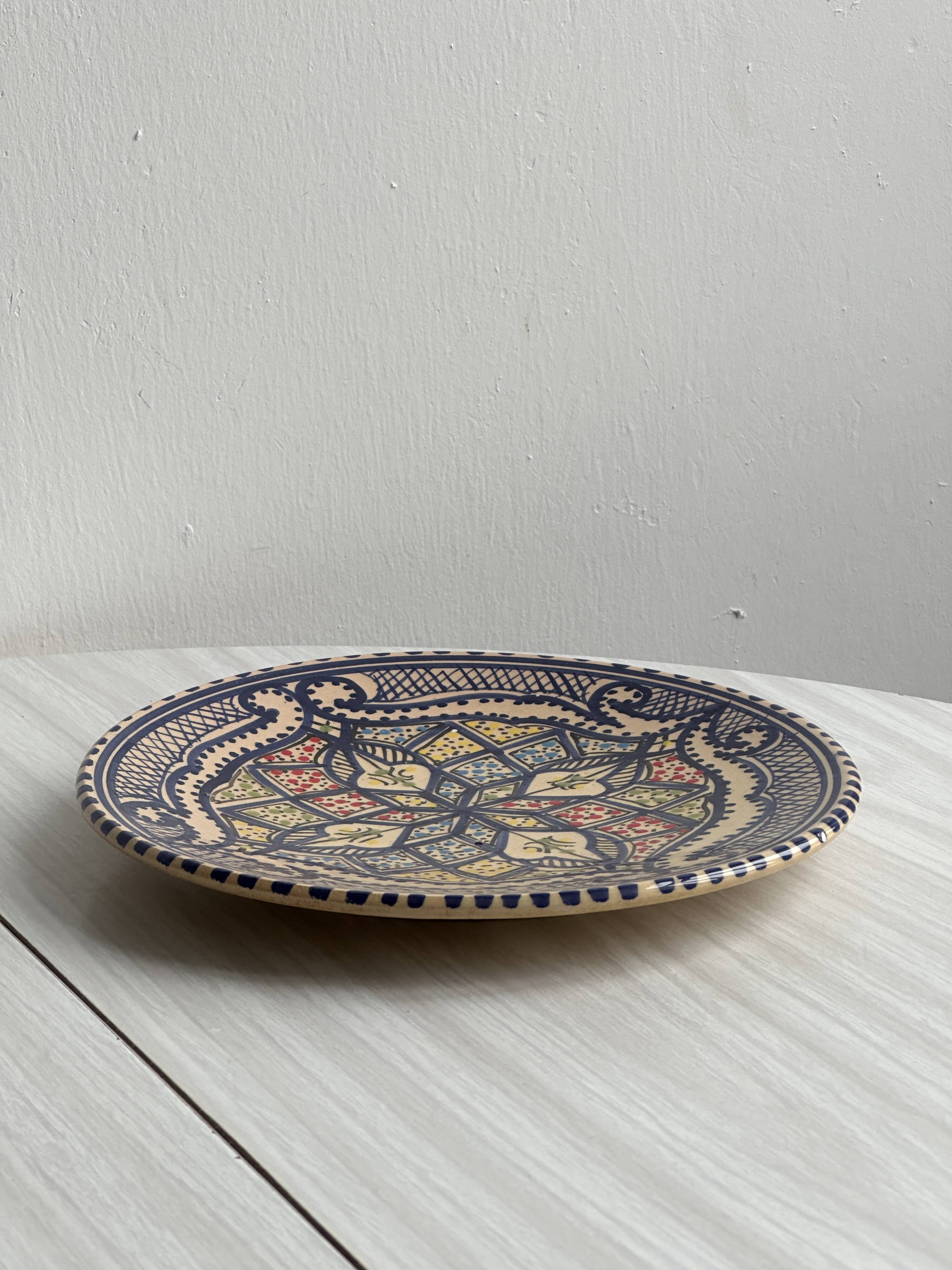 Decorative ceramic plate from Nabeul, Tunisia.