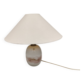 Sakura table lamp white/ pink glass, by Michael Bang for Holmegaard Denmark