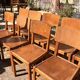 Set of 10 indestructible vintage bistro chairs signed ELF, 1950s.