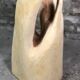 Brutalist coat rack carved in Suar WOOD HT 193 cm