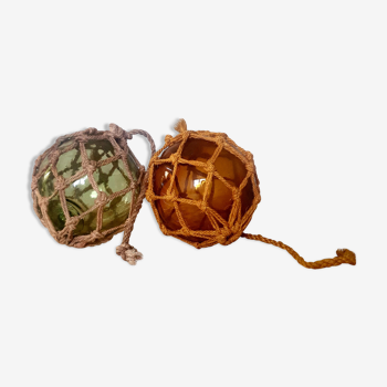 Deux flotteurs sauge et ambré
