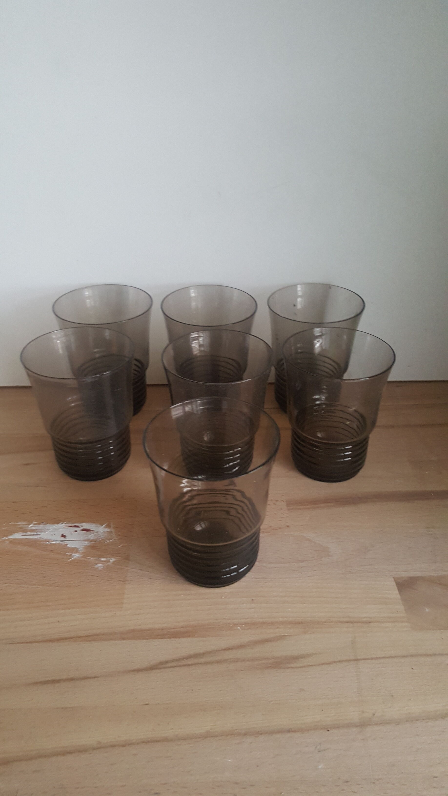 Lot de verres soufflés vintage