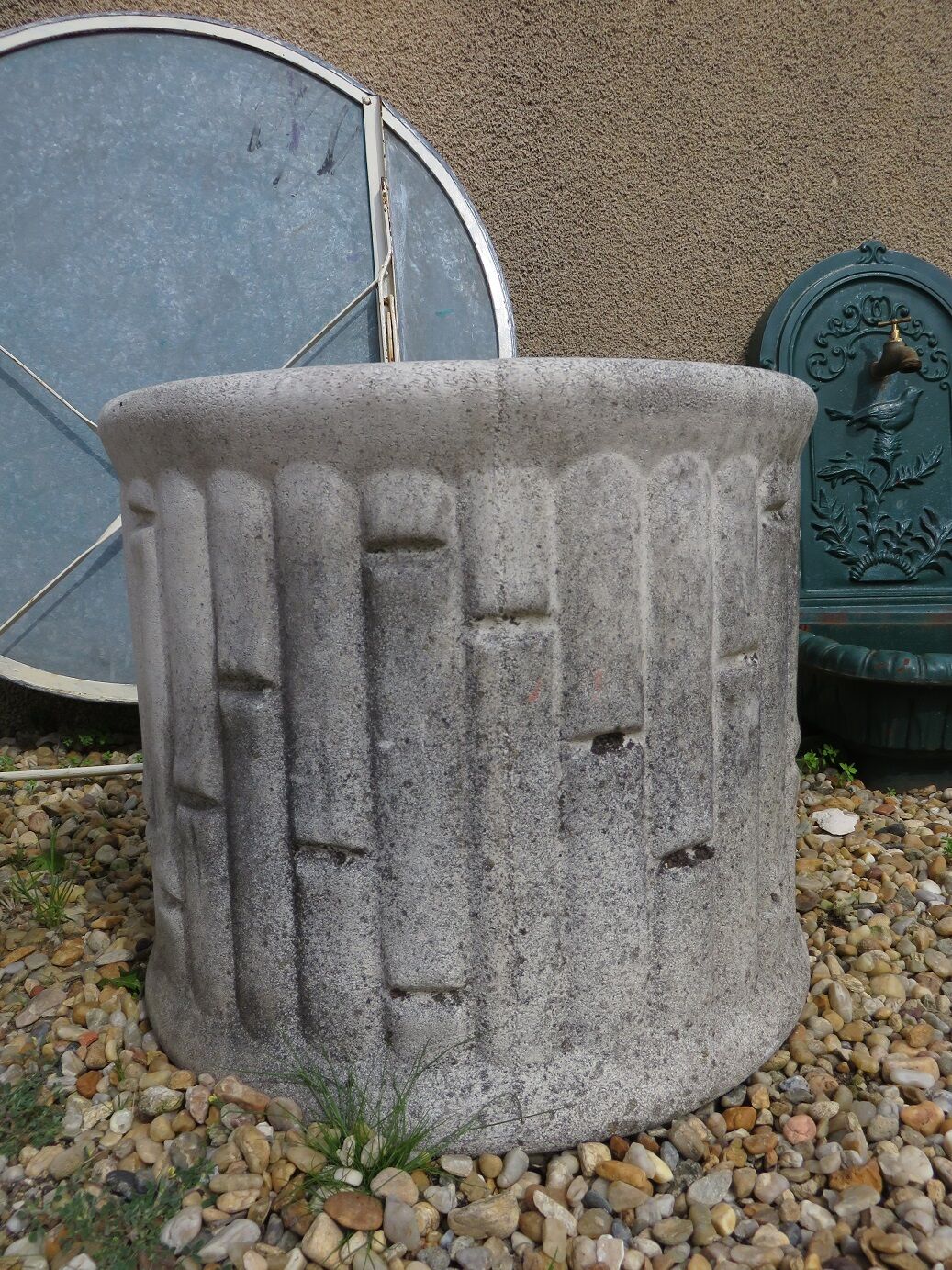 Pair of reconstituted stone planters