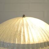 Applique murale vintage en verre soufflé à la main : plafonnier encastré style années 50