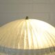 Vintage hand blown ice glass wall sconce: mid century flush mount light
