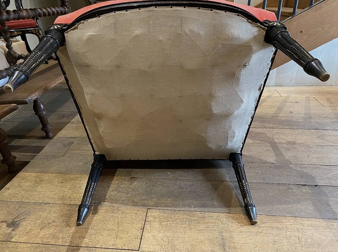 Pair of Queen's armchairs in Louis XVI style, Napoleonic III period.