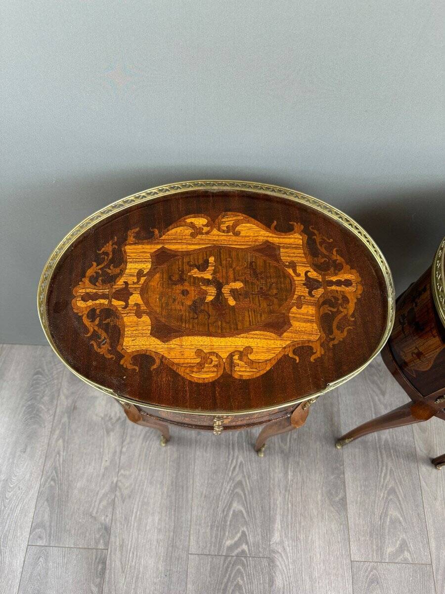 Pair of Louis XV Style Bedside Tables, Late 19th Century