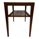 Mid century teak and cane side table by Severin Hansen, Denmark 1950s