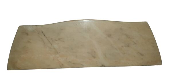 Table console en métal doré et son plateau marbre