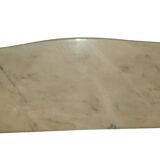 Console table in gold metal and its marble top