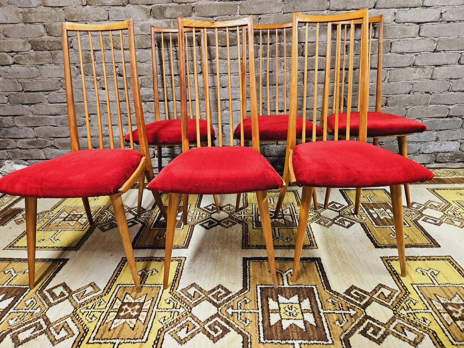 Set of 6 teak chairs by Ernst Martin Dettinger 1960