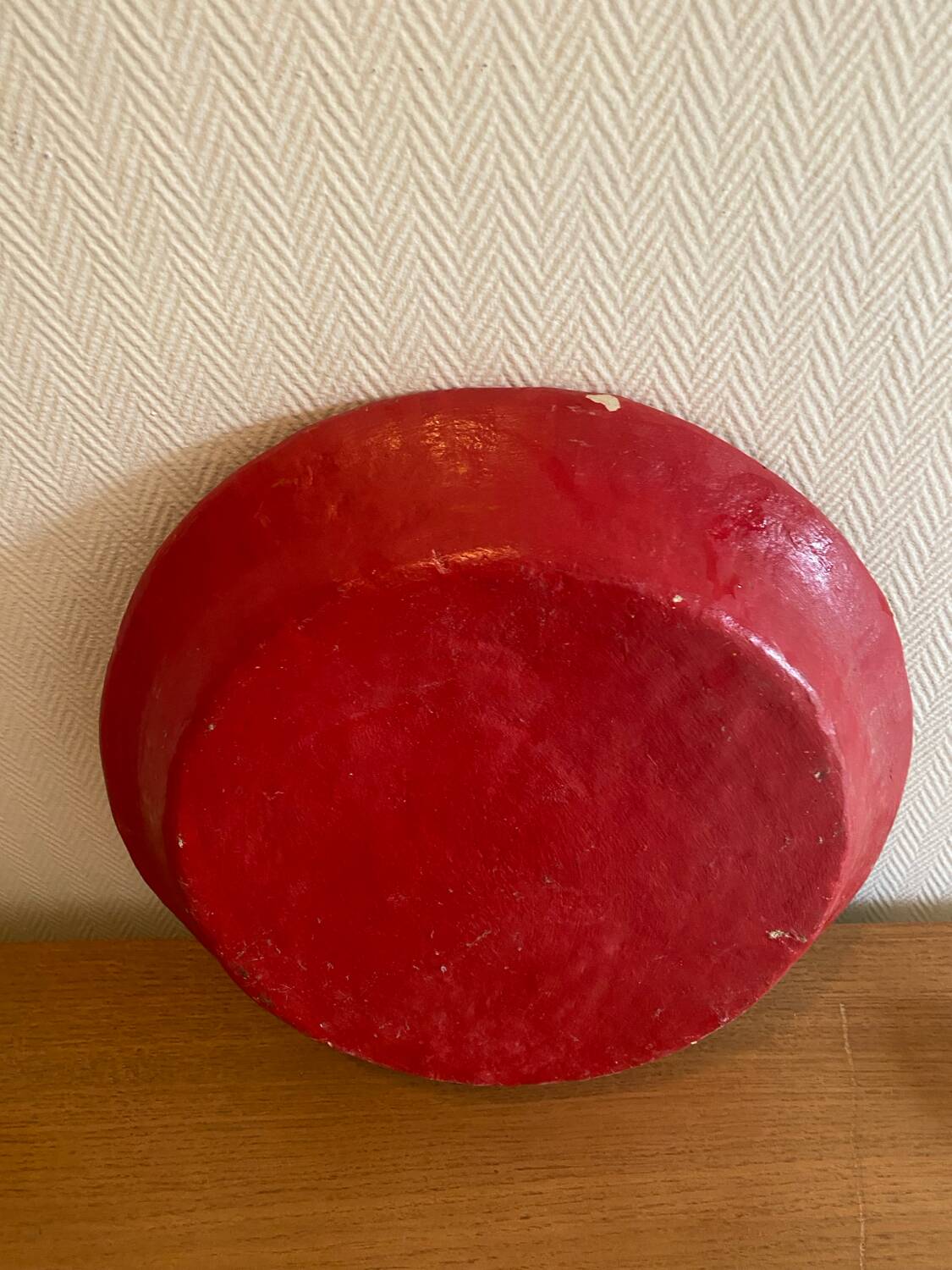 Large papier-mâché dish from India