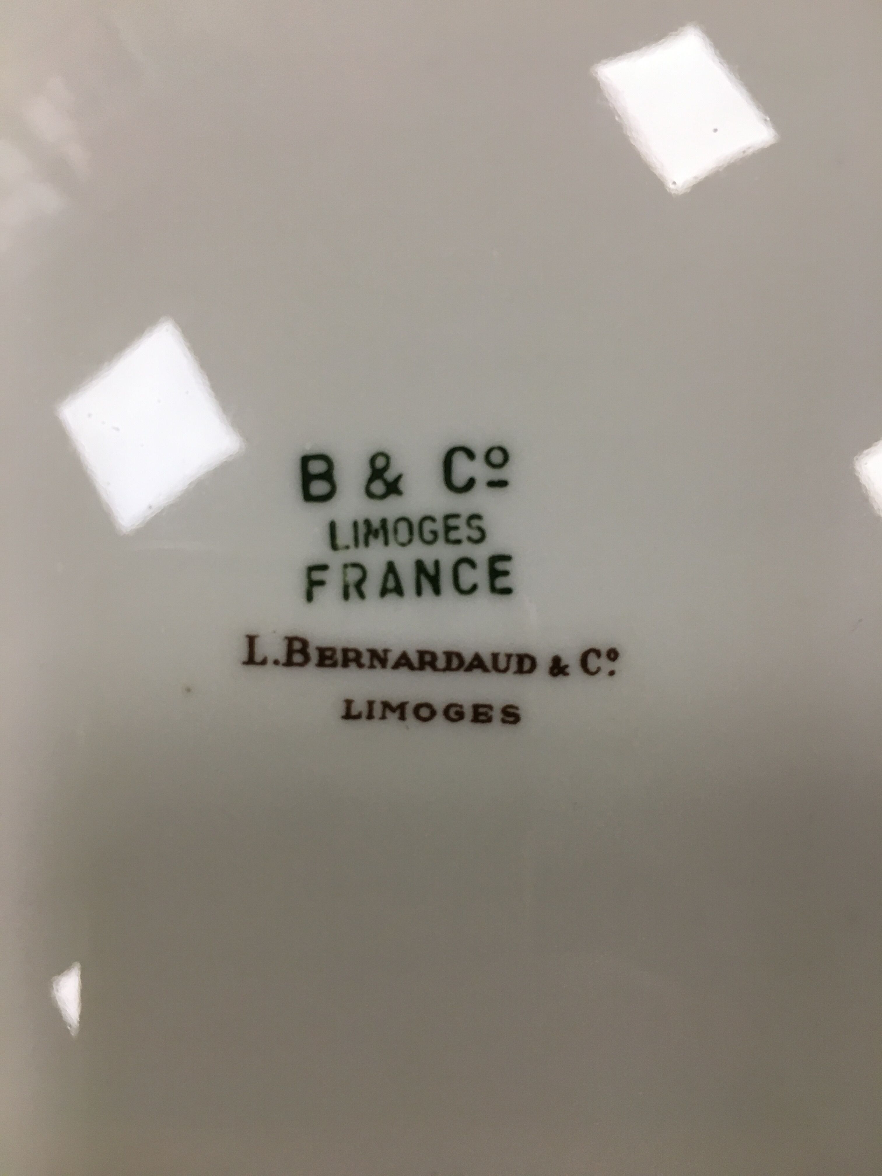 6 flat plates Bernardaud Limoges