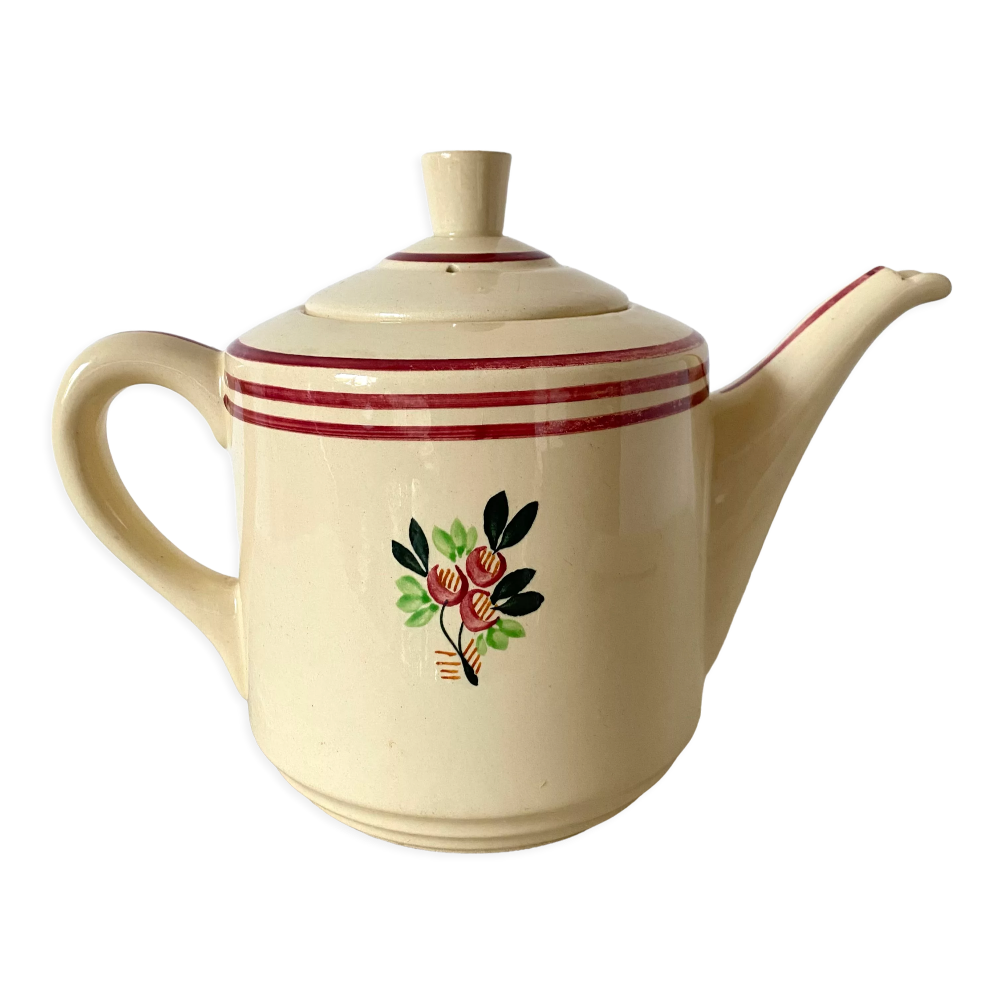 Old teapot in Gien earthenware