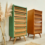 Vintage rattan chiffon