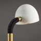 Egon Hillebrand desk lamp in white metal with brass accents