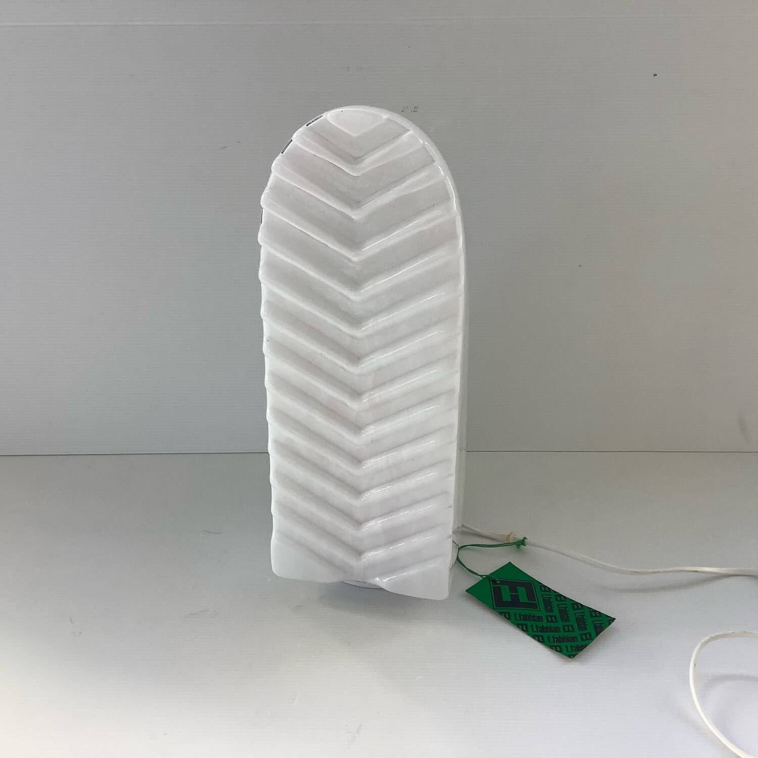 Vintage Fabbian Italy Passarola Lamp Murano Marble Glass Rare Chevron