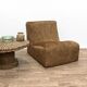 1970s armchair reupholstered in cognac velvet