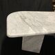 Table basse vintage en marbre blanc de carrare
