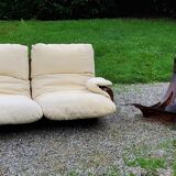 Michel Ducaroy Ligne Roset Marsala model designer sofa and 1970s armchair shell