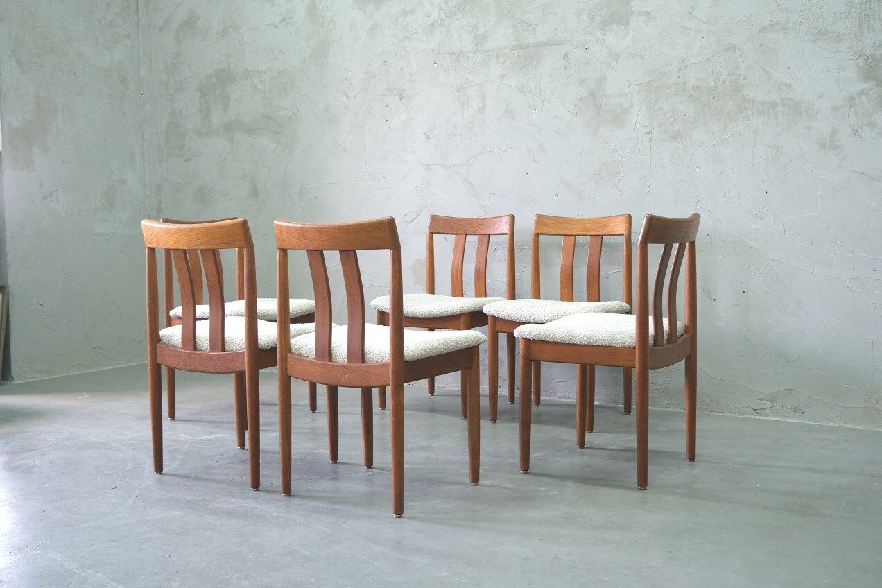 Mid-century teak dining chairs from Vamdrup stolfabrik, 1960s, set of 6