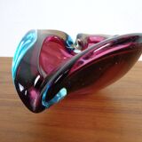 Large Sommerso Murano Glass Ashtray by Flavio Poli, Italy, 1960s