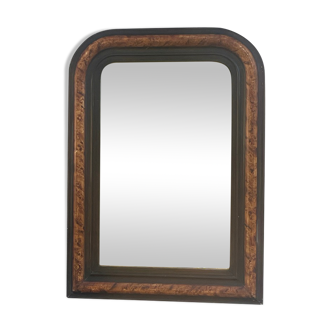Louis Philippe mirror, beautiful format, trompe l'oeil faux bois