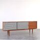 Mid-Century Op-Art Hand-Painted Danish Teak Sideboard, 1960s