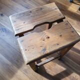 Antique wooden farm stool
