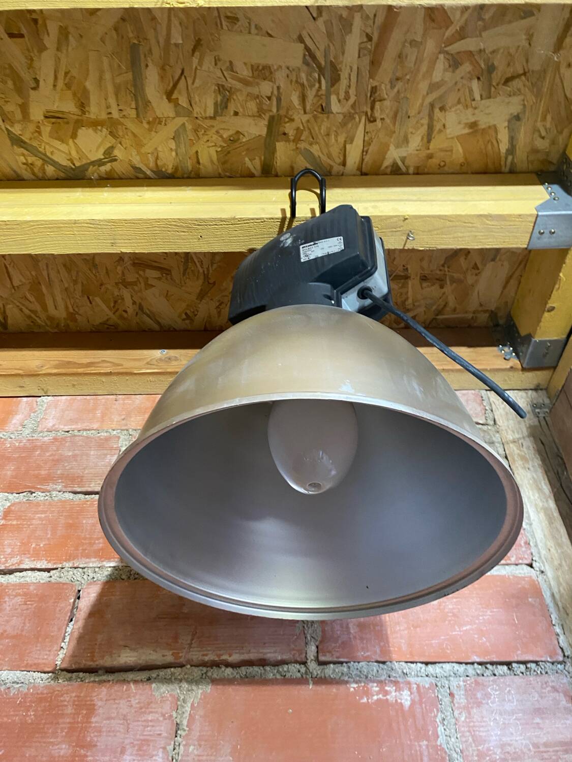 Vintage Industrial Grey Metal Pendant Light with Dimmer