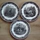 Lot de 3 assiettes, scène de chasse, Villeroy & Boch