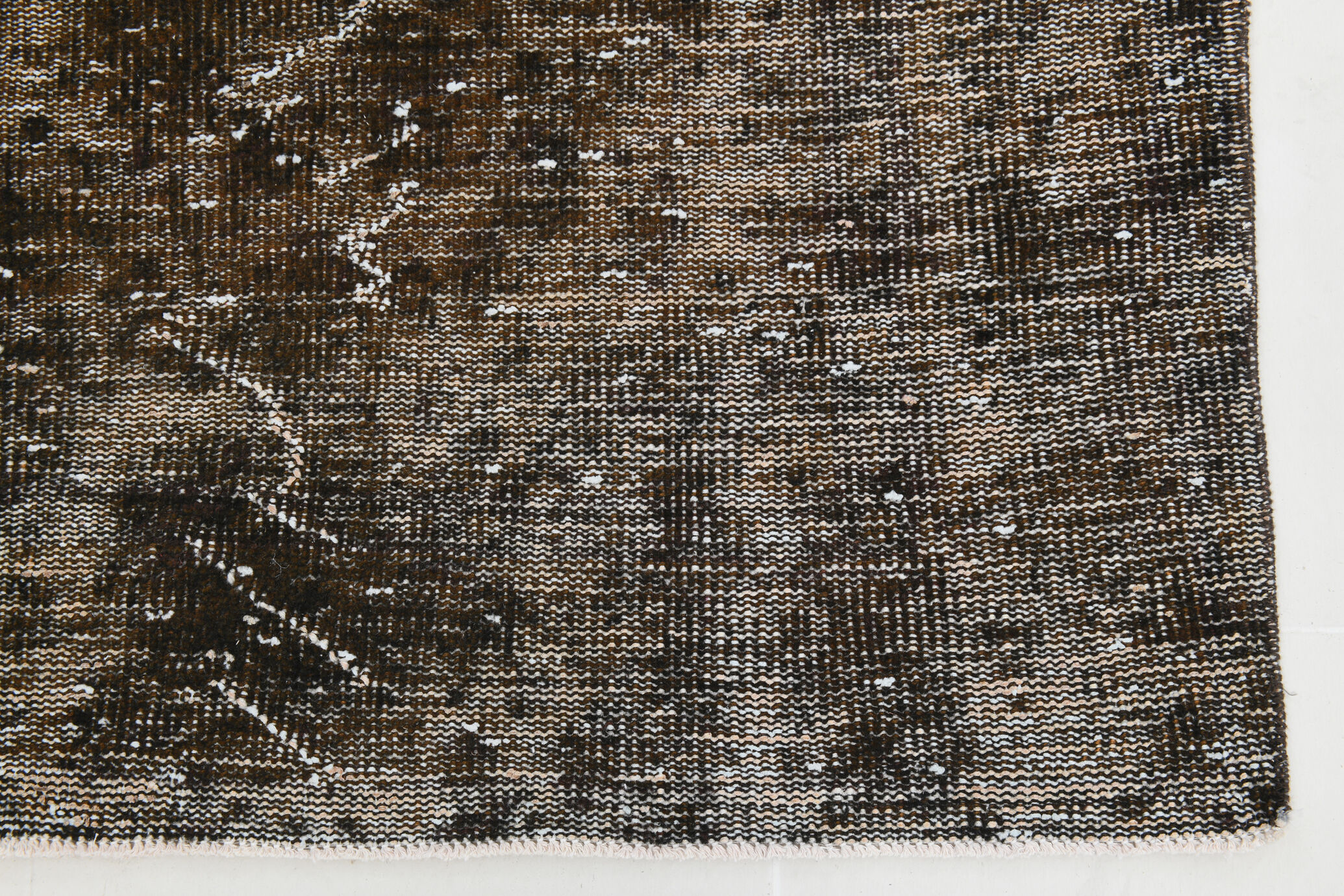 5x9 handmade  brown vintage rug 149x269cm