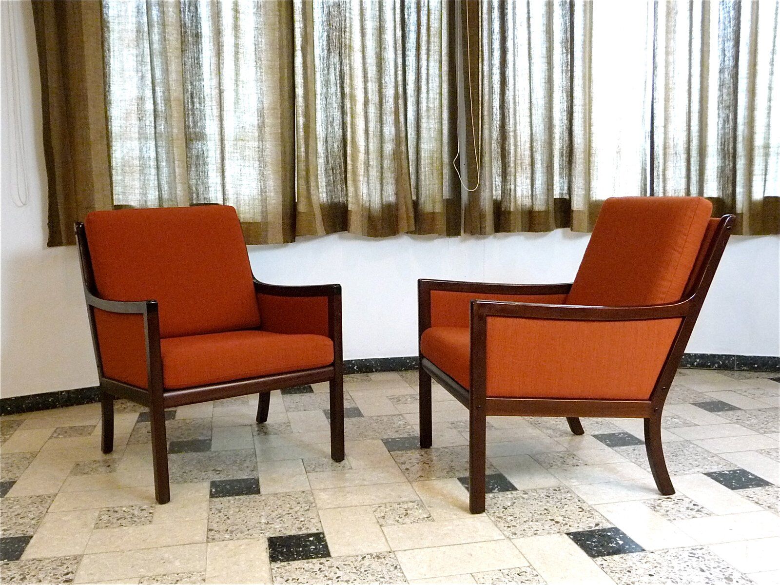 Fauteuils par Ole Wanscher pour Jeppsen, Danemark, années 1960.