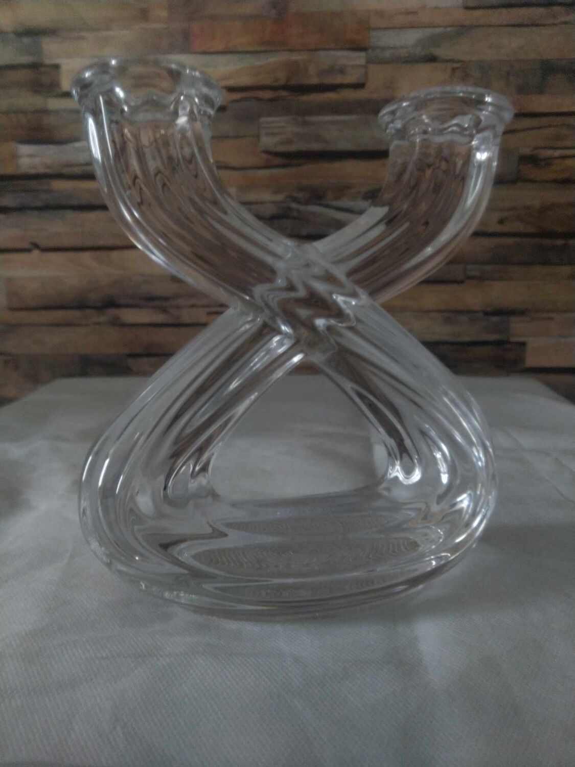 Double Crystal Valve Candle Holder