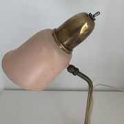 Lampe style cocotte rose et dorée, 1950