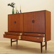 Teak highboard, Danish design, 1960s, made in Denmark