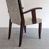 Pair of modernist mahogany bridge chairs from the 40s/50s