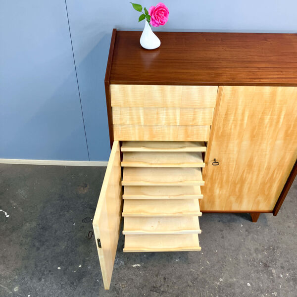 Buffet haut, érable rayé, années 1960
