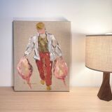 Painting - "The Fisherman" in linen