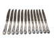 12 silver-plated metal table knives Ercuis model Dubarry