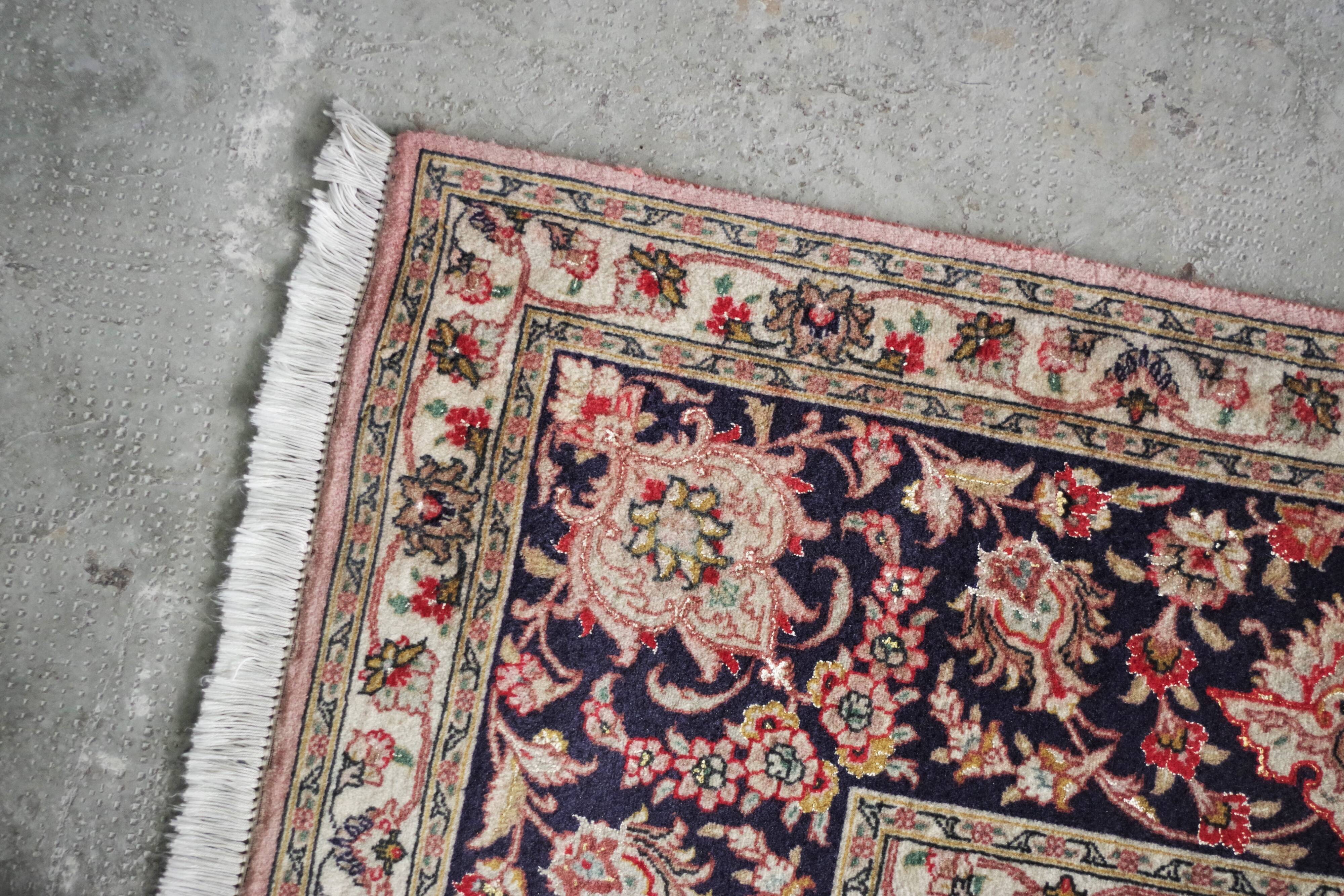 Fine Hand-knotted Tabriz Persian rug with fringes, Middle East, 2000s