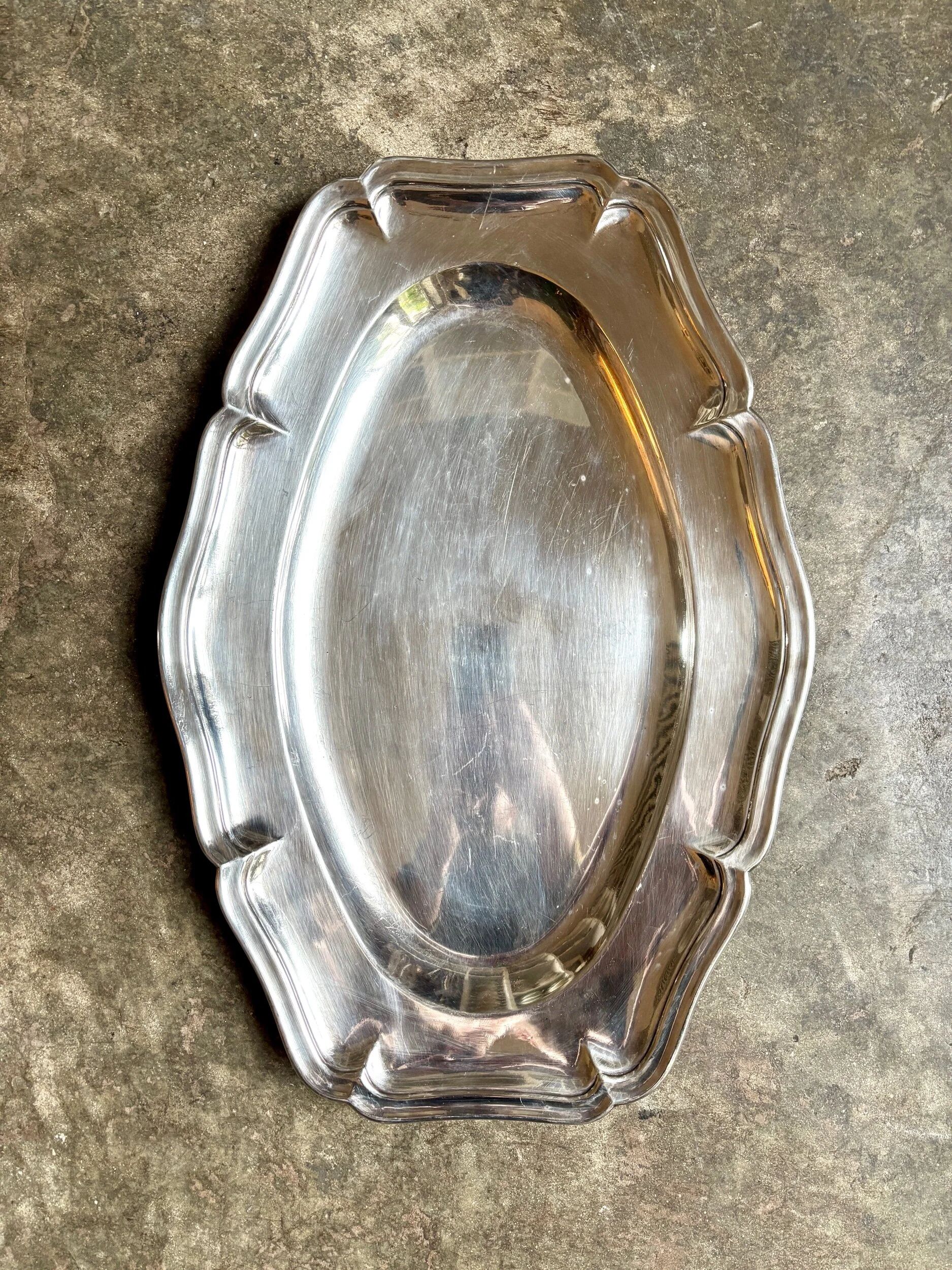 Christofle oval scalloped silver-plated platter no. 2