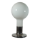 Lampadaire vintage style spatial, ampoule Temde, verre opale chromé.