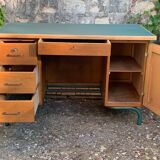 1950s schoolmaster's desk in solid oak