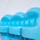 French 1950s Bale Shape Blue Opaline Glass Lamp Bulbous Gourd Cotton Bale