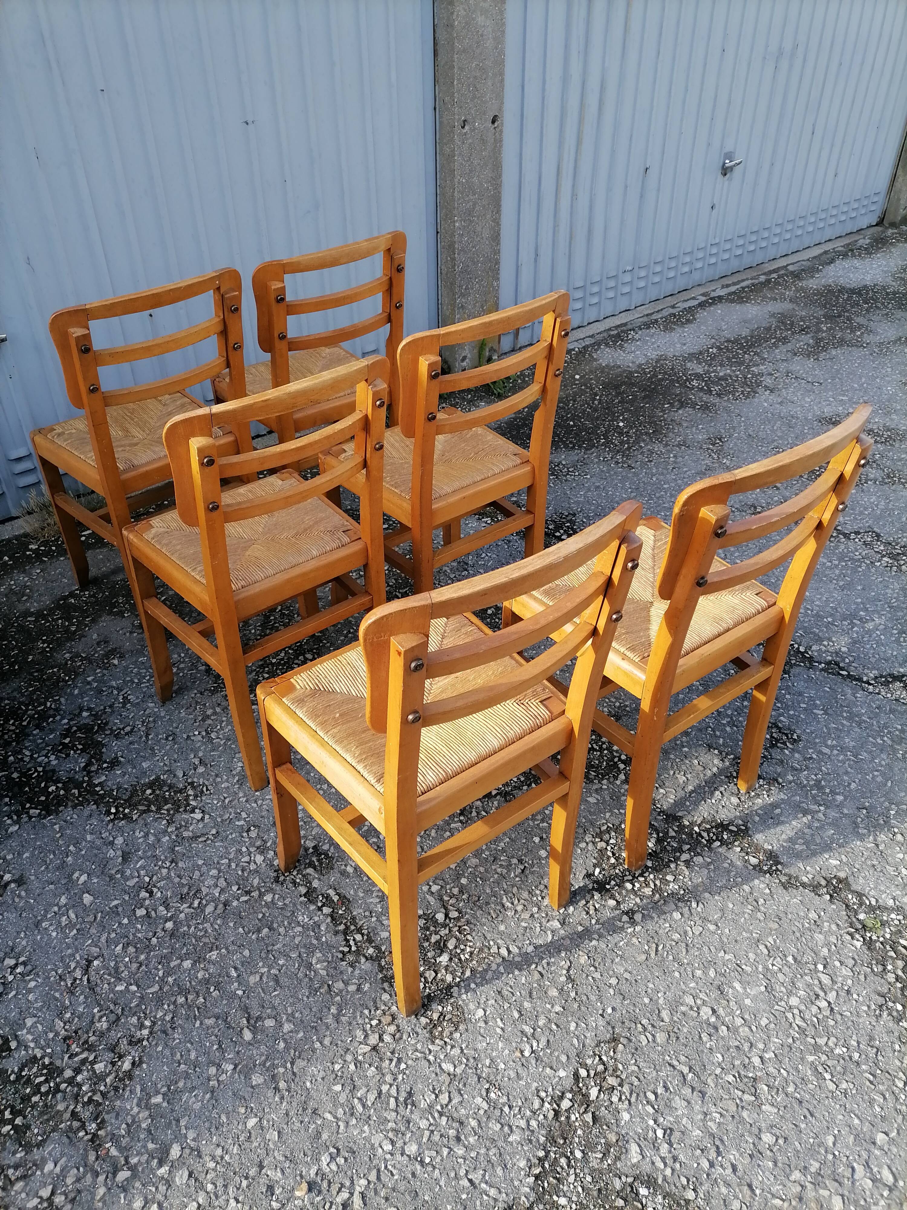 6 vintage chairs 1950