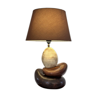 Lamp with 3 pebbles designed by François Chatain, France 1980