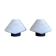 Pair of lamps in opaline glass and metal, 1980